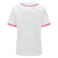 thumbnail image 3 of Uootdi Summer Tops for Women V Neck Contrast Trim Button Front Short Sleeve Relaxed Fit Shirts Baseball Sport Breathable Workout Tees Women, 3 of 8