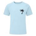 thumbnail image 5 of Beach Vacation T Shirts for Men 2026 Summer Casual Short Raglan Sleeve Crewneck Coconut Tree Print Tee Shirt, 5 of 5