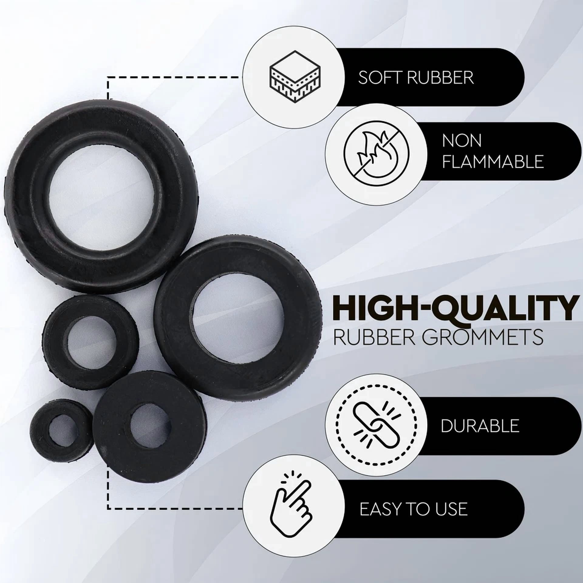 BUTTERFLY- Ram-Pro 125 Piece Rubber Grommet Eyelet Ring Gasket Assortment, Set Of 18
