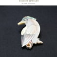 thumbnail image 4 of Vintage Bird Brooch Shell Series Lady Animal Brooch, 4 of 9