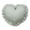Green White Gingham, variant on Cute Gingham Heart Shaped Cushion with Ruffled Edge, Green White Check Throw Pillow for Living Room Sofa Bed Decor