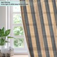 thumbnail image 4 of Brown Stripes Breathable Sheer Curtains 63x52in Soft Light Filtering, UV Protection and Thermal Insulation, 4 of 7