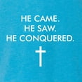 thumbnail image 6 of Wild Bobby He Came He Saw He Conquered Inspirational/Christian Women Tri-Blend Racerback Tank Top, Vintage Turquoise, Small, 6 of 6