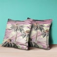 thumbnail image 6 of Hawaii Floral Oil Duo Indoor/Outdoor Pillow with Removable Cover in Gray Pink Cream26x26, 6 of 7