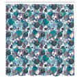 thumbnail image 2 of Ambesonne Abstract Shower Curtain, Round Colored Scribbles, 69"Wx84"L, Dark Seafoam, 2 of 4