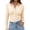 Beige, variant on Hidden Button Placket Turn Down Collar Stretch Slim Fit Solid Long Sleeve Button Down Shirt for Women Office Business Casual Wear