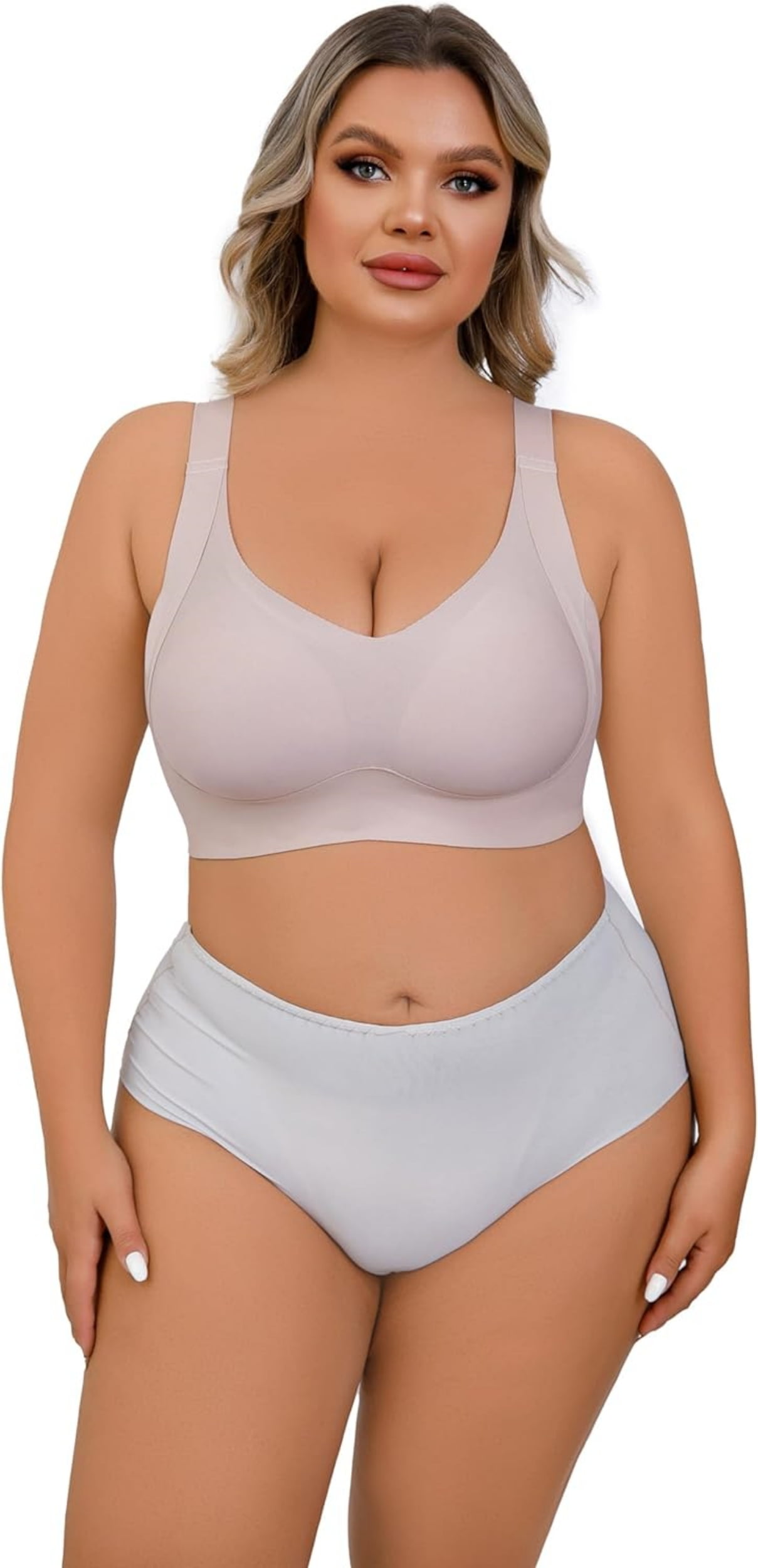 Daystry Plus Size Everyday Bras for Women Full Coverage Soft Sleep Wirefree Bras New Upgrade