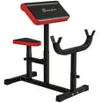 thumbnail image 2 of Soozier Adjustable Preacher Curl Bench, 265 LBS Seated Arm Isolated Barbell Dumbbell Bicep Station, Black, 2 of 9