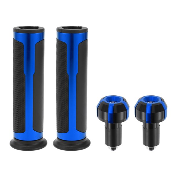 Kit de cubiertas para manillar de motocicleta Unique Bargains 7/8" 22mm 15/16" 24mm, agarre de aluminio antideslizante para motocicleta, scooter, bicicleta y ATV, color azul, 1 juego