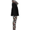 thumbnail image 5 of Girls 3 Piece Embroidered LOVE Candy Legging Set Halloween Outfit (6Y, Black), 5 of 5