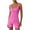 Pink, variant on Dealovy Workout Jumpsuits for Women Ribbed Square Neck Bodysuits 1 Piece Seamless Tank Top Sleeveless Rompers