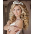 thumbnail image 5 of Tiara nupcial con diamantes de imitación, paquete de 2 coronas de boda de cristal para novia, 5 of 5