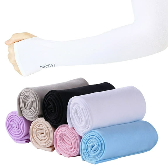 14 Pairs Sun Protection Sleeves with Thumb Holes, Sport Arm Sleeves for Women and Men, Cooling Sleeves to Cover Arms, Compression Sleeve Shield Protector for Volleyball Golf Work Driving