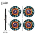 thumbnail image 2 of Modern Wall Clock Battery Operated Analog Clock Silent Non-Ticking Round Clock Decorative for Office,Bedroom-Colorful Paper-Cut Style Mandala Made Of Leaves And Flowers(10inch), 2 of 4