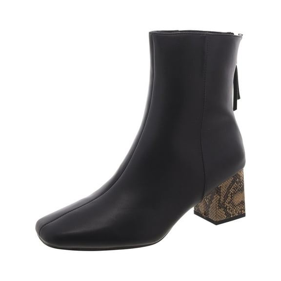 French Connection Womens          Square Toe Zip UP Mid-Calf Boots