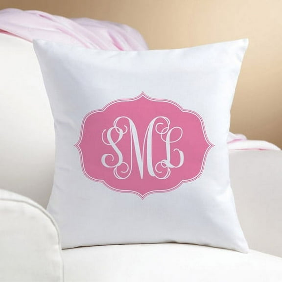 Personalized My Pink Monogram Pillow