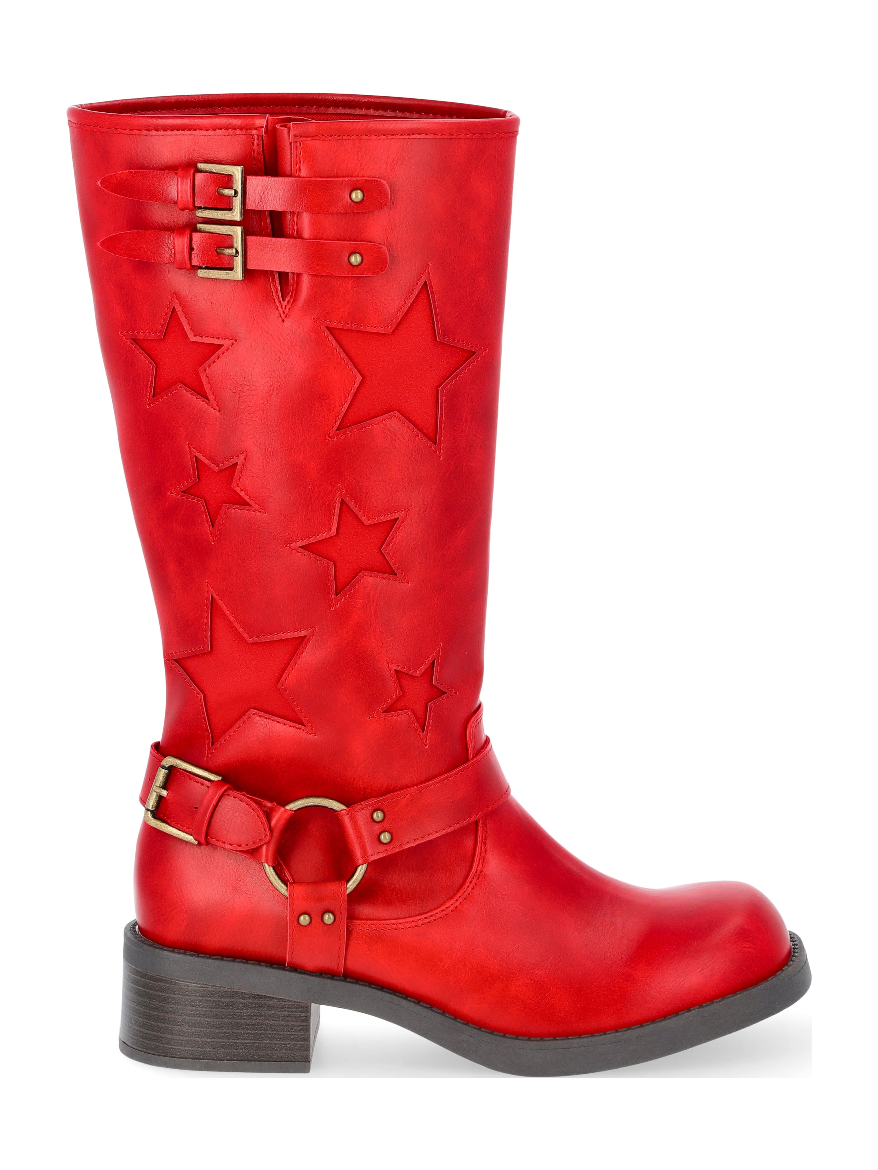 No Boundaries Women's Star Moto Boots
