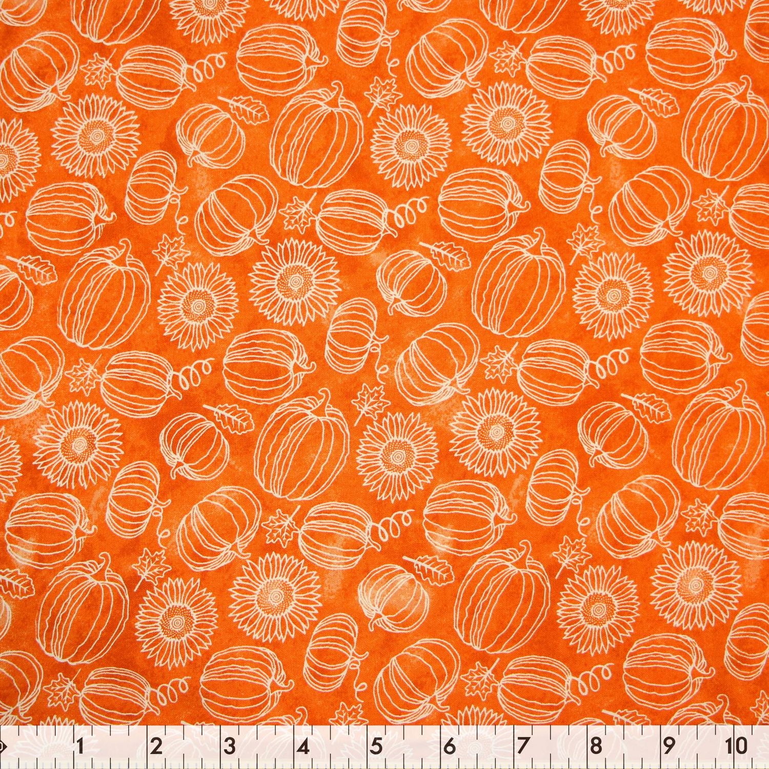 Fabric Creations Orange Harvest Bounty Cotton Fabric by the Metre 107 cm (42")