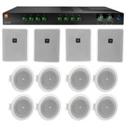 JBL CSMA280 Commercial Amplifier+(4) 6.5" White Wall+(8) 4" Ceiing Speakers