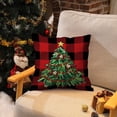 thumbnail image 3 of Christmas Pillow Covers 18x18 Inch Set of 2 Christmas Tree Decorative Black Red Buffalo Plaid Throw Pillows Winter Christmas Decor for Home Couch 37, 3 of 6