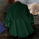 thumbnail image 5 of Camisa Informal de Moda para Mujer, con Botones, Cuello , Blusas Holgadas y Regulares, Blusas de Otoño Verde L, 5 of 7