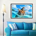 thumbnail image 2 of Diamond Cross Stitch 5D Diamond Draw Full Diamond Tiger And Cat 7304, 2 of 9
