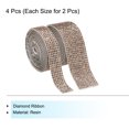 thumbnail image 3 of Unique Bargains 2 Roll 1 Yard 13.5/27mm Self Adhesive Crystal Rhinestone Ribbon for Crafts Project, Bright Yellow, 3 of 5