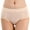 Beige, variant on 6 Pack Womens Brief Underwear Physiological Pure Period Leakage Proof Breathable Stretch Panties