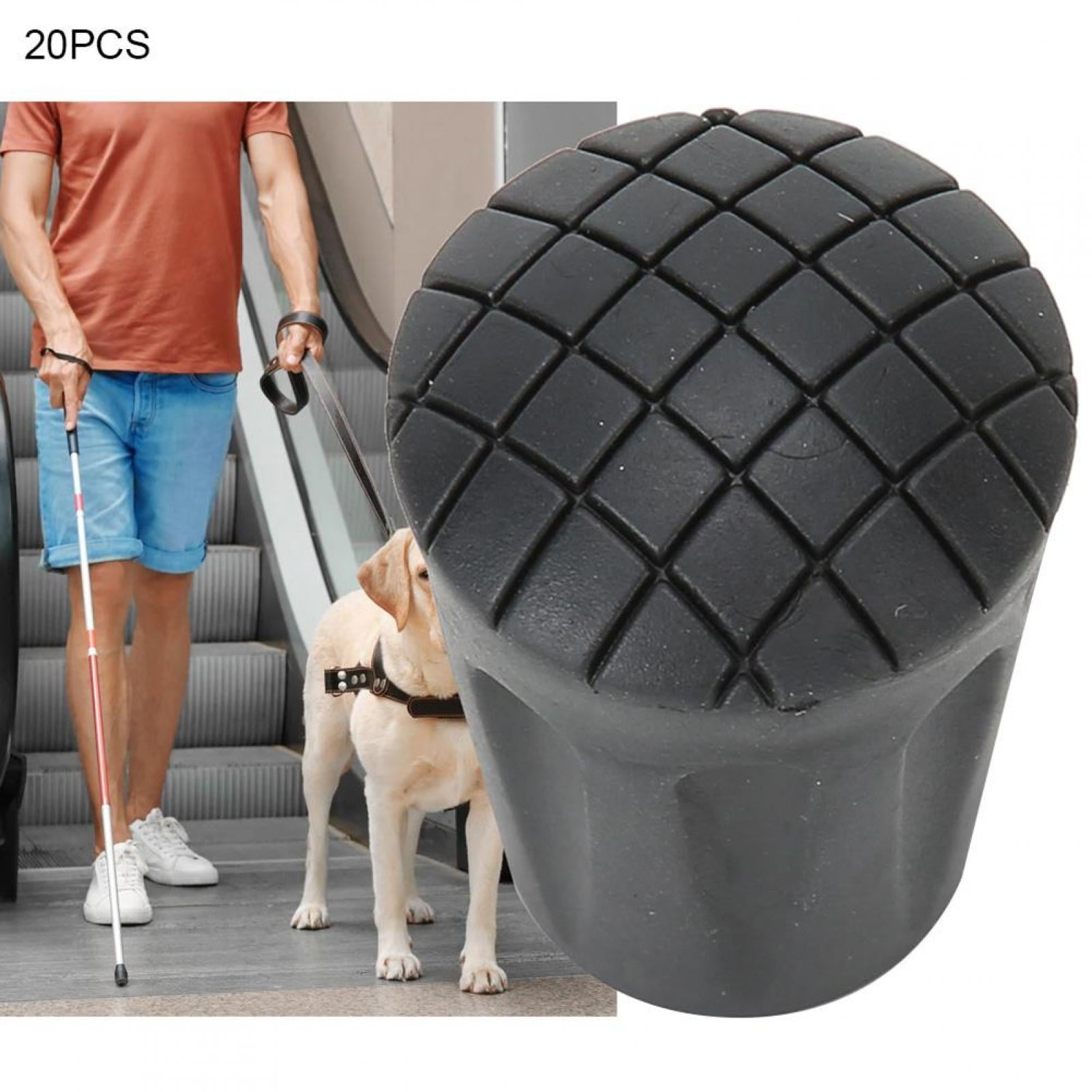 ANGGREK 20pcs Replacement Reinforced Cane Tips Outdoor Anti‑Slip