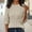 Beige, variant on Women's Ribbed Stripe Knit Sweater, Crew Neck Short Sleeve Pullover Top with Textured Pattern, ​​2025 Spring and Summer​​ Fashion Casual Blouse, Soft Comfortable Base Layer for Daily Wear Beige L