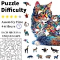 thumbnail image 4 of Colorful Cat Wooden Jigsaw Puzzle - Unique Animal Shaped Pieces, 5A Difficulty, L Size, 4-6 Hours Assembly Time, 4 of 6