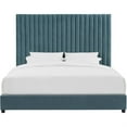 thumbnail image 2 of TOV Furniture Arabelle Sea Blue Velvet  Bed, 2 of 2