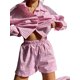 thumbnail image 4 of TxlixcTraje de 2 piezas, blusa de manga larga con cuello rayado / a cuadros + shorts de verano Txlixc moda, 4 of 7