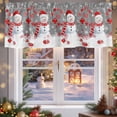 thumbnail image 5 of Valances for Windows Christmas Grey Snowman Rod Pocket Cafe Window Treatments Valance Curtains for Kitchen Bathroom Laundry Basement Windows 54"x18", 5 of 7