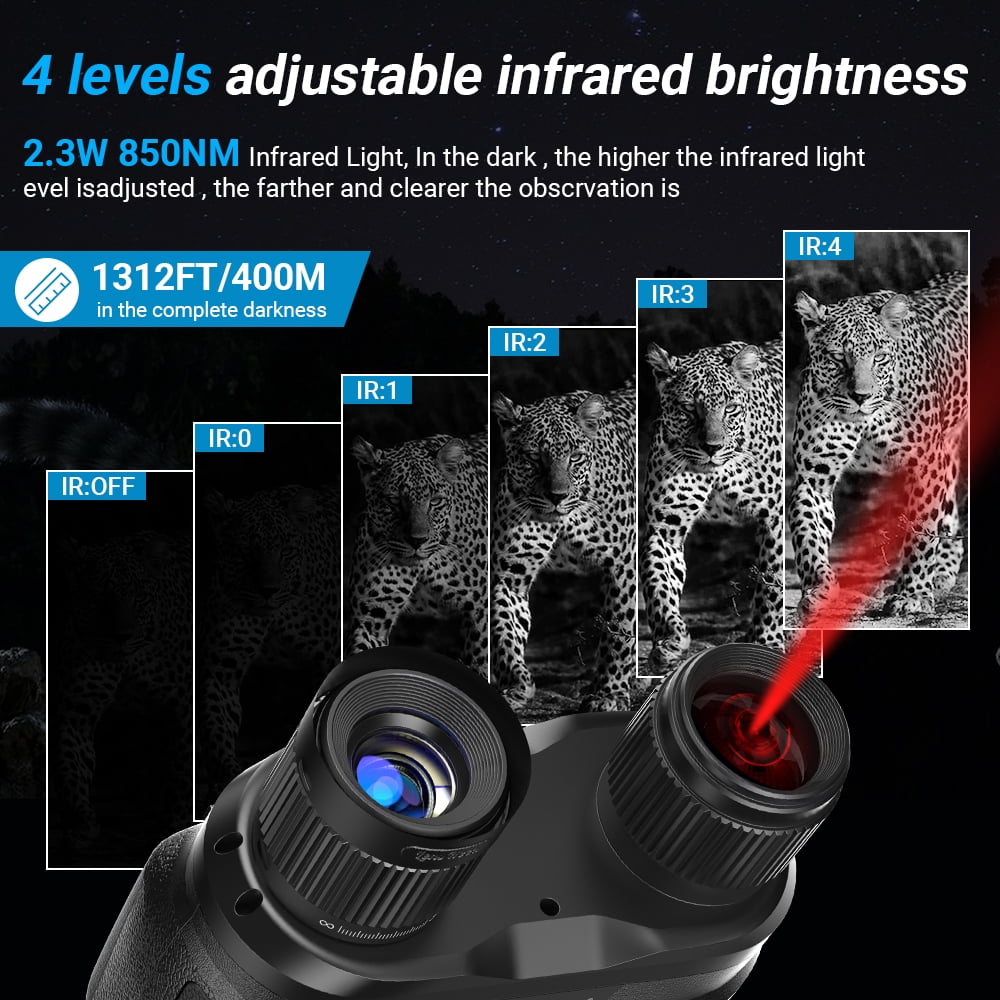 Powerful Night Vision Binoculars 2.3'' Large Screen Save Photo and Video with 32GB Memory Card visao noturno para caçar