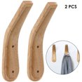 thumbnail image 2 of Fameei Coat Rack，Wooden Coat Rack Hat Hanger RackRail for Bathroom, Bedroom, Kitchen， 2 Pack, 2 of 8