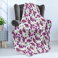 thumbnail image 4 of Paisley Soft Flannel Fleece Throw Blanket, Pastel Abstract Oriental Leaf Motifs Daisy Petals and Swirly Scrolls, Cozy Plush for Indoor and Outdoor Use, 50" x 60", Purple Aqua and Green, by Ambesonne, 4 of 5