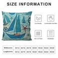 thumbnail image 5 of Compass Throw Pillow Cushion Case, Various Nautical with Seagulls Anchor Sailor Knot and Helm Sailor Theme, Decorative Square Accent Pillow CoverMint Green Blue, 5 of 5