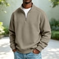 thumbnail image 2 of AnuYalue Mens Quarter Zip Sweatshirt Stand Collar Athletic Pullover Loose Fit 2026 Fall Long Sleeve Sweatshirts, 2 of 10