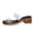 Black Sandals, variant on Heeled Sandals for Women Two Strap Raffia Sandals Square Open Toe Slip On Mules Block Chunky Heels White Sandals 36