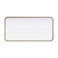 thumbnail image 5 of Elegant D?cor Contour Metal Rectangle Mirror 18x36 in Brass, 5 of 9