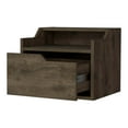thumbnail image 4 of Dark Brown -Shelf Floating Nightstand, 4 of 7
