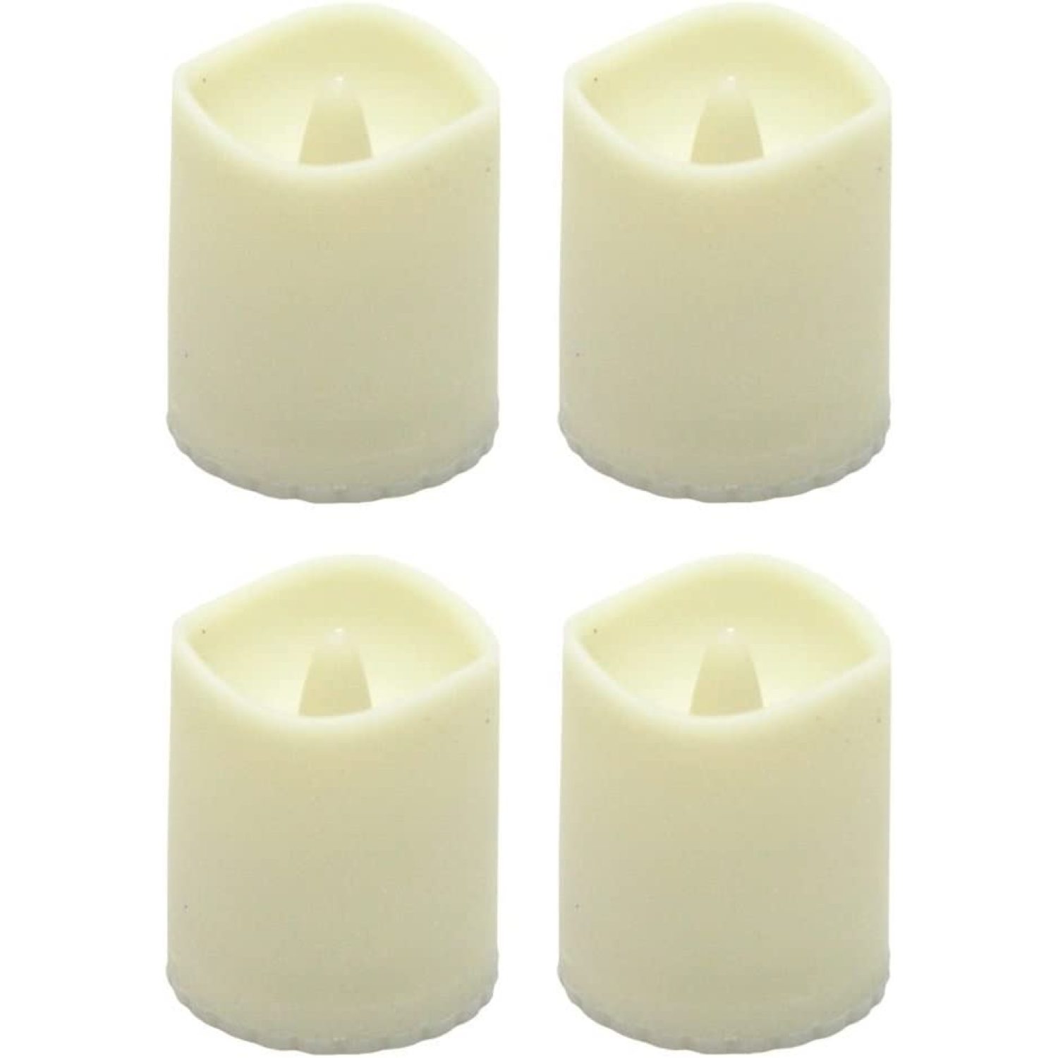 39201 1.5" x 1.7" Everlasting Glow Bisque Resin Votive Candle LED with Timer (4 pack