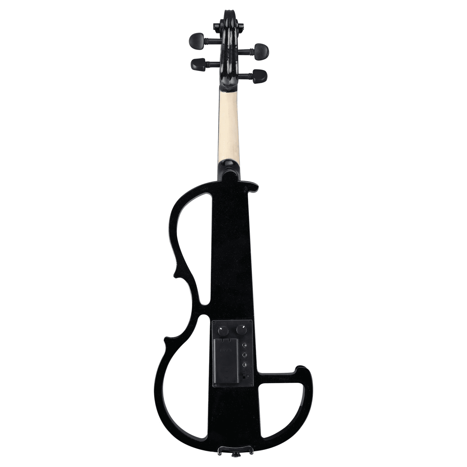 Hassch Electric Silent Violin 4/4, Beginner Kit with Case, Bow, Rosin, Headphones and Connecting Line, Black