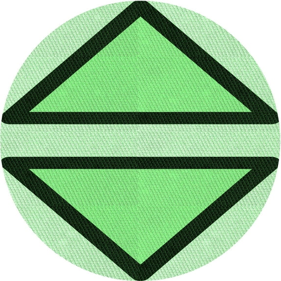 Ahgly Company Indoor Round Patterned Jade Green Area Rugs, 8' Round