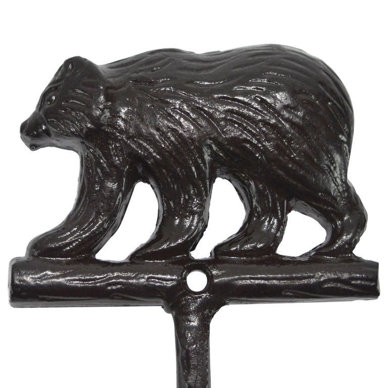 Rustic Grizzly Bear Towel Bar Hanger Rustic Grizzly Bear Towel Bar Hanger