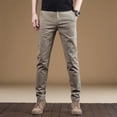 thumbnail image 2 of Pantalones casuales de sastrería para hombre, pantalones holgados de negocios para hombre, pantalones de oficina holgados de algodón, rectos, ajustados, largos, clásicos, ropa de calle, 2 of 5