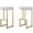 White, variant on Dorrington Modern Velvet Backless Bar Stool in Gray/Gold (Set of 2)
