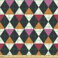 thumbnail image 2 of Ambesonne Geometric Fabric by the Yard Upholstery, Rhombus Vintage Shape, 1 Yard, Multicolor, 2 of 5