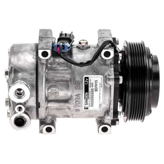 A/C Compressor OEM Sanden SD7H15SHD for Kenworth T660-2009 2010 / Peterbilt 387-2006 2008 - OE# 1000141380 1401414 F69-6003-121 QR